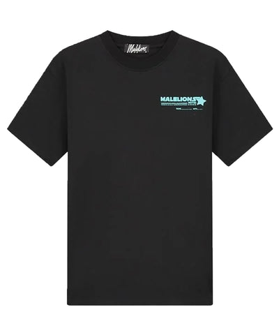 Malelions - Hotel - T-shirt - Black/aqua Blue