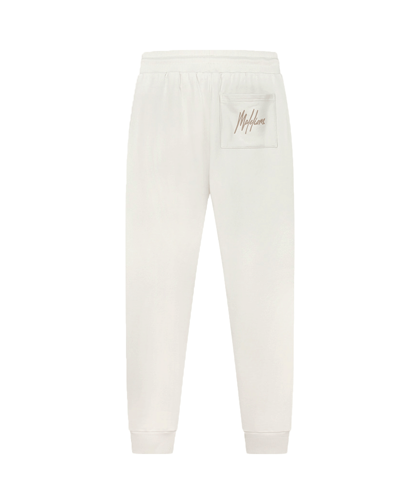 Malelions - Striped Signature - Sweatpants - Offwhite/taupe