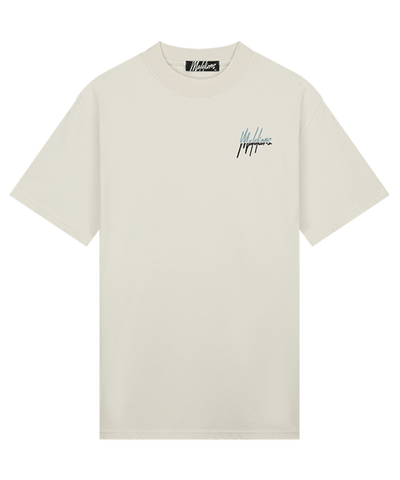 Malelions - Split - T-shirt - White/lt Blue