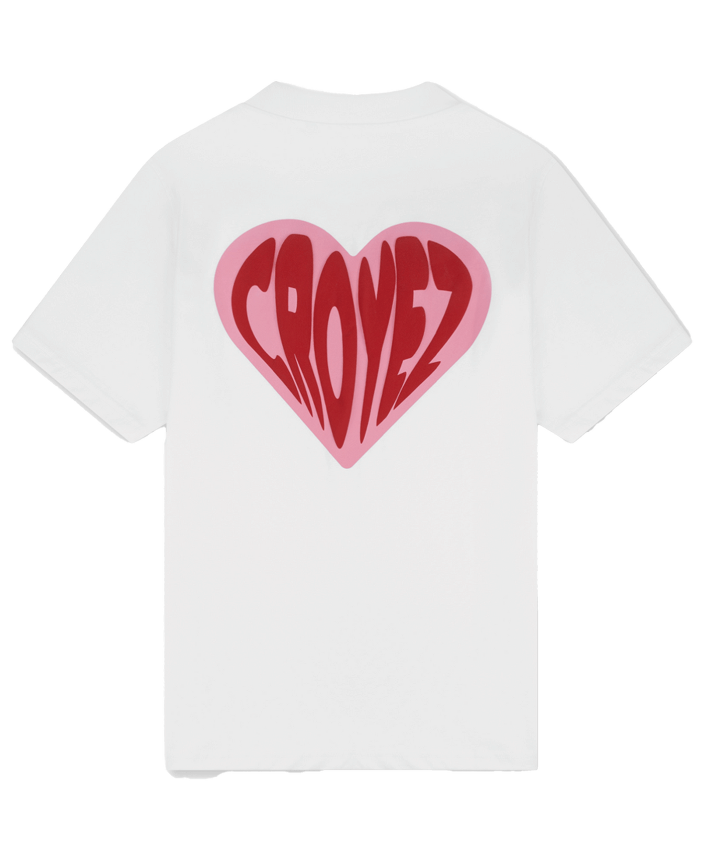 CROYEZ - Puffed Hearth - T-shirt - White/red
