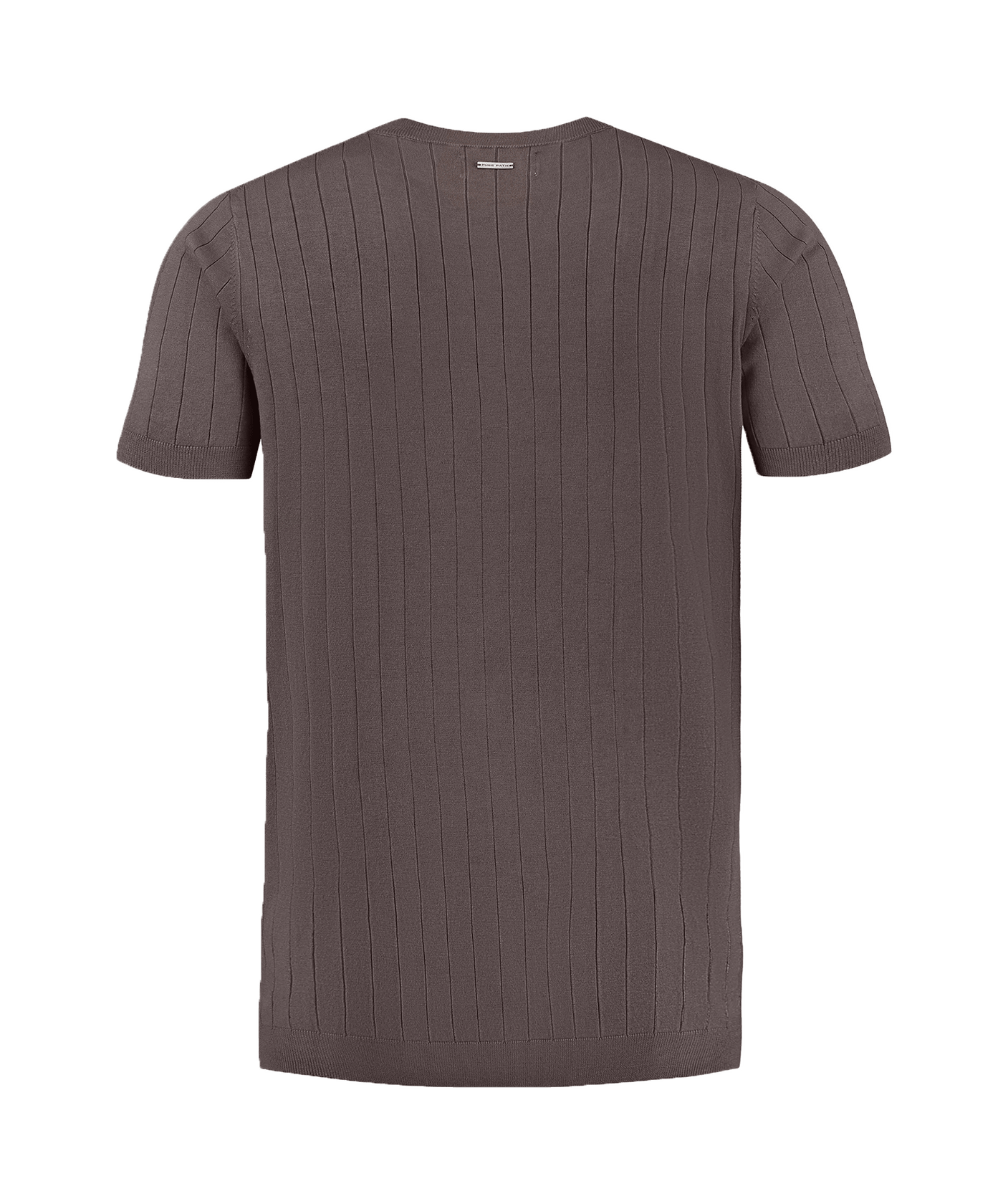 Pure Path - 24010808 - Vertical Striped T-shirt - Brown