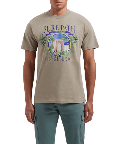 Pure Path - 24010110 - Desert Mirage T-shirt - Taupe