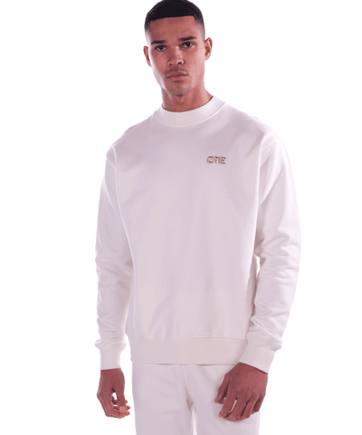 One First Movers - Embroidery Logo - Crewneck - Off White