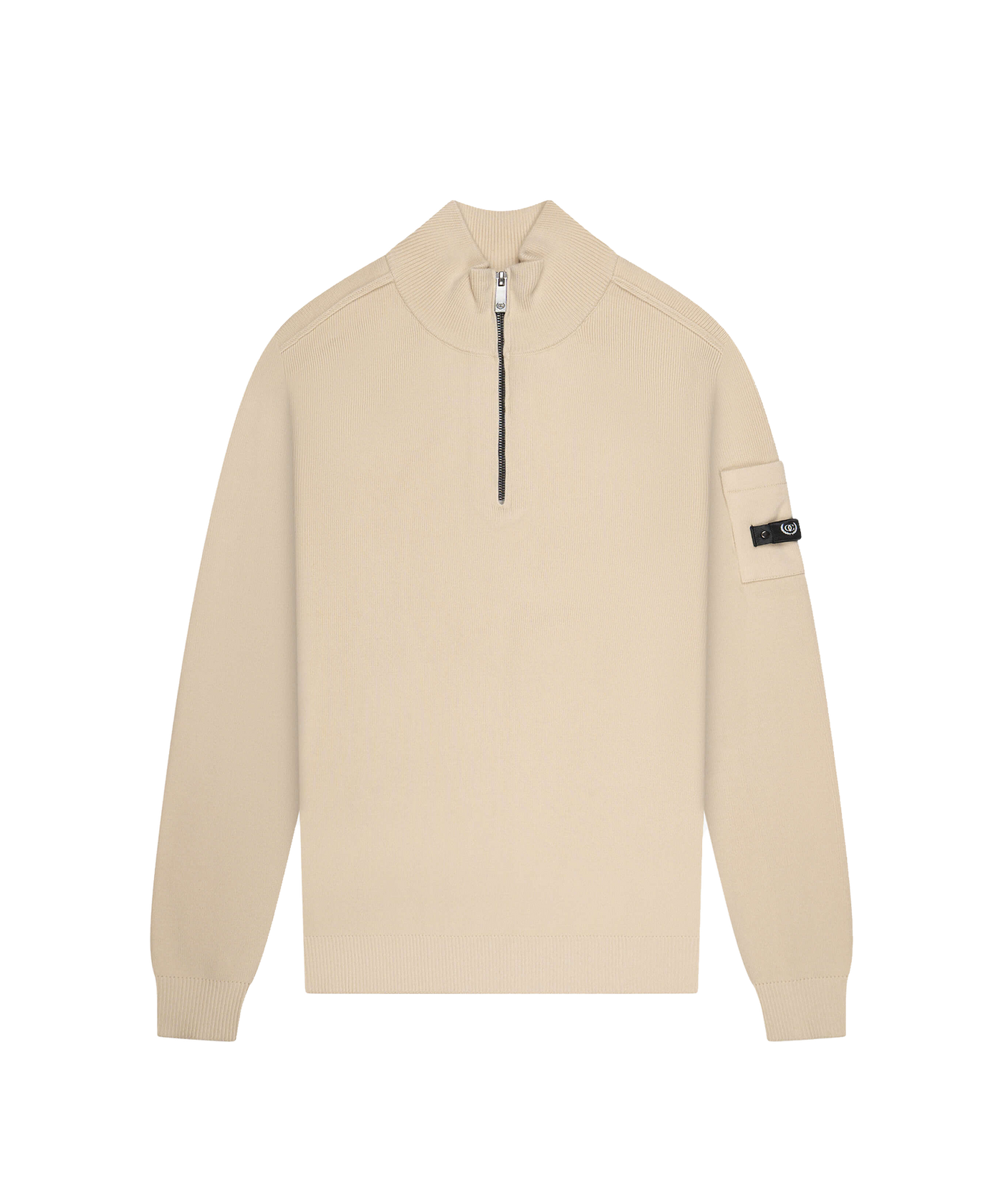 Quotrell - Palace - Knitted Half Zip - Sand
