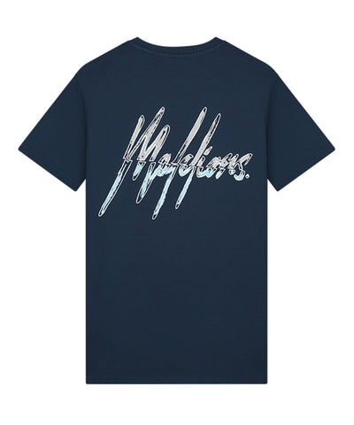 Malelions - Split 2.0 - T-shirt - Navy/beige