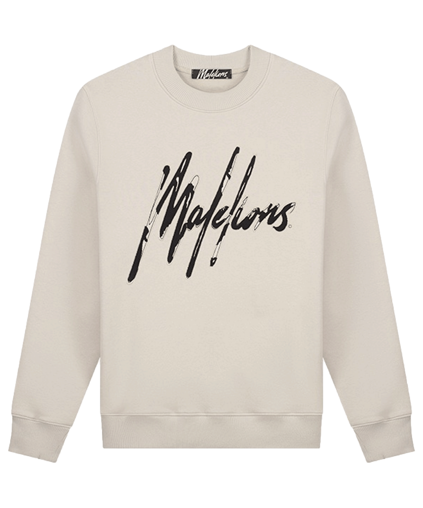 Malelions - Destroyed Signature - Sweater- Cement/black