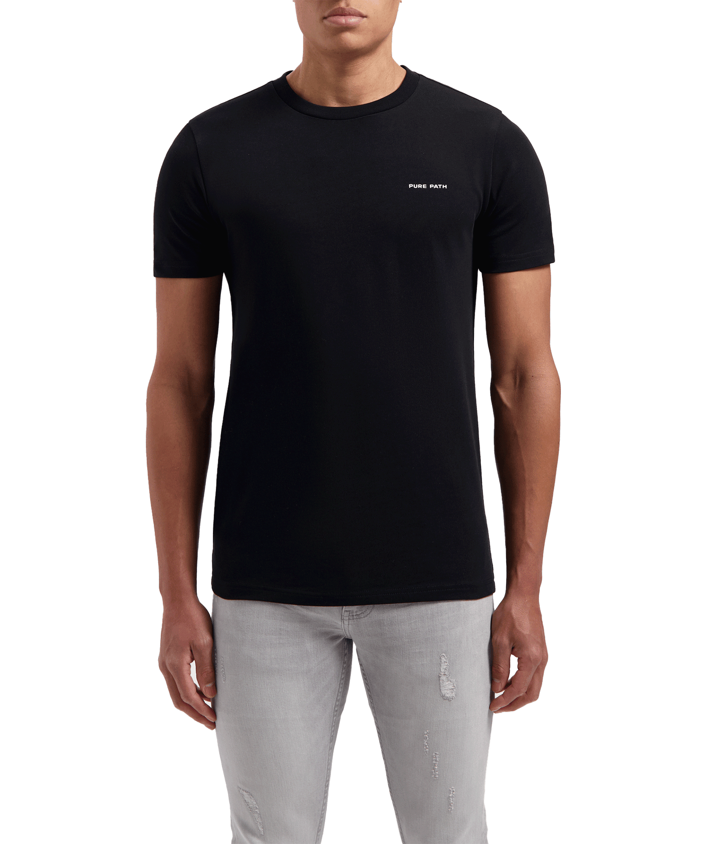 Pure Path - 24010107 - Crewneck T-shirt - Black