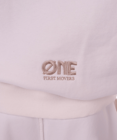 One First Movers - Embroidery Logo - Hoodie - Off White