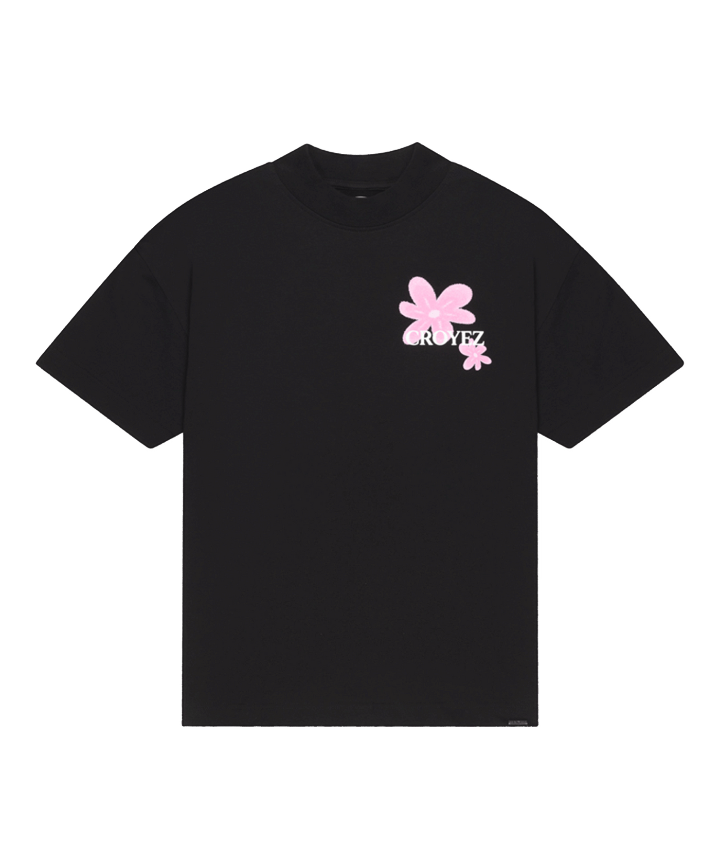 CROYEZ - Botanique - T-shirt - Black/pink