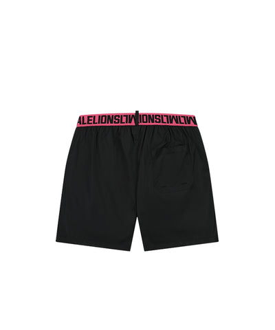 Malelions - Venetian - Swimshort - Black/hot Pink