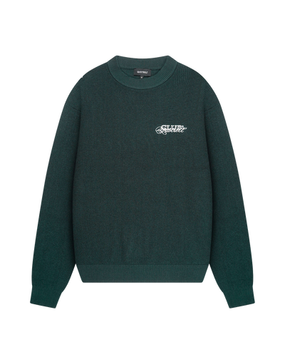 Quotrell - Zac - Knitted Crewneck - Petrol/white