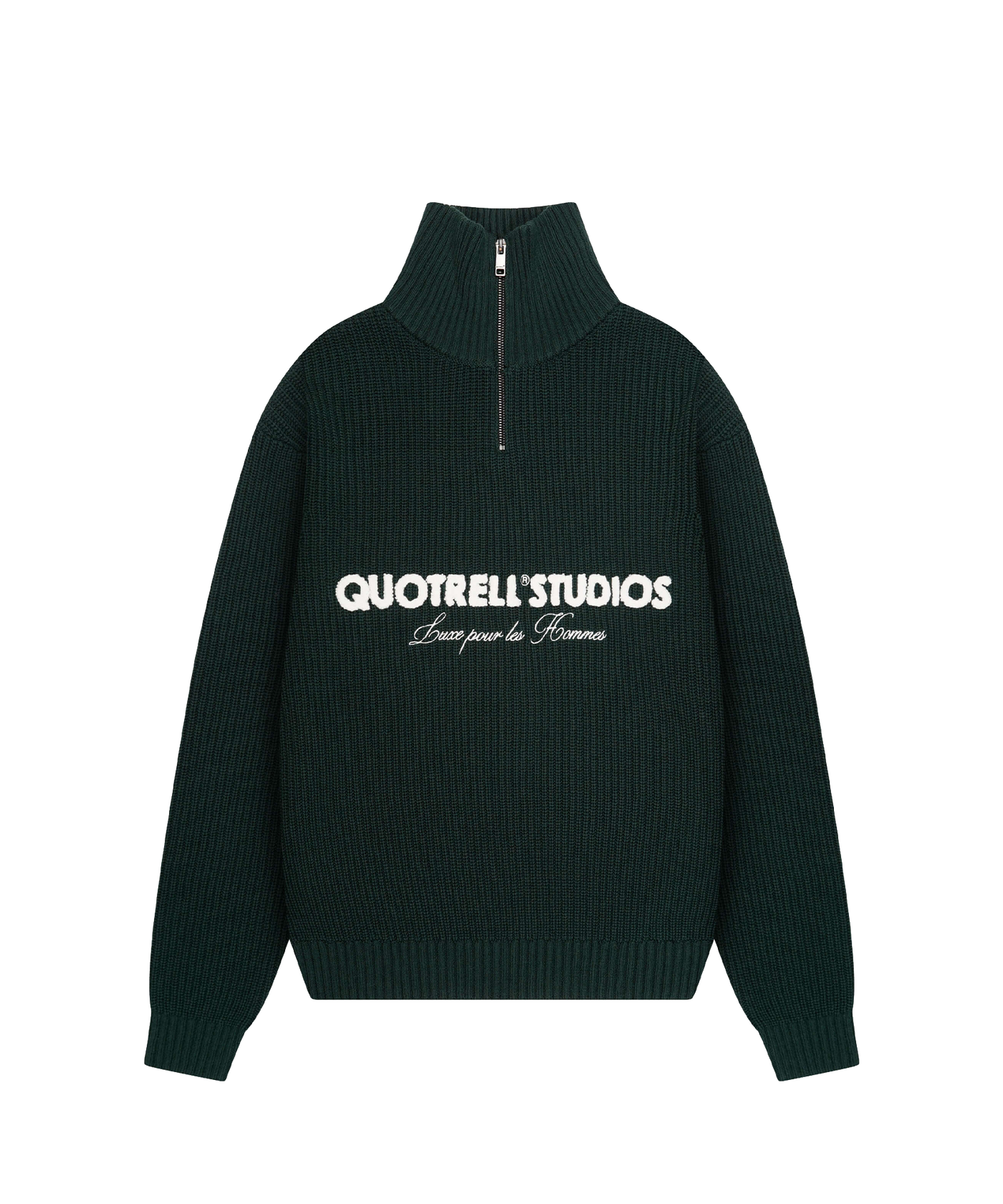 Quotrell - Jace Studio - Half Zip - Petrol/white