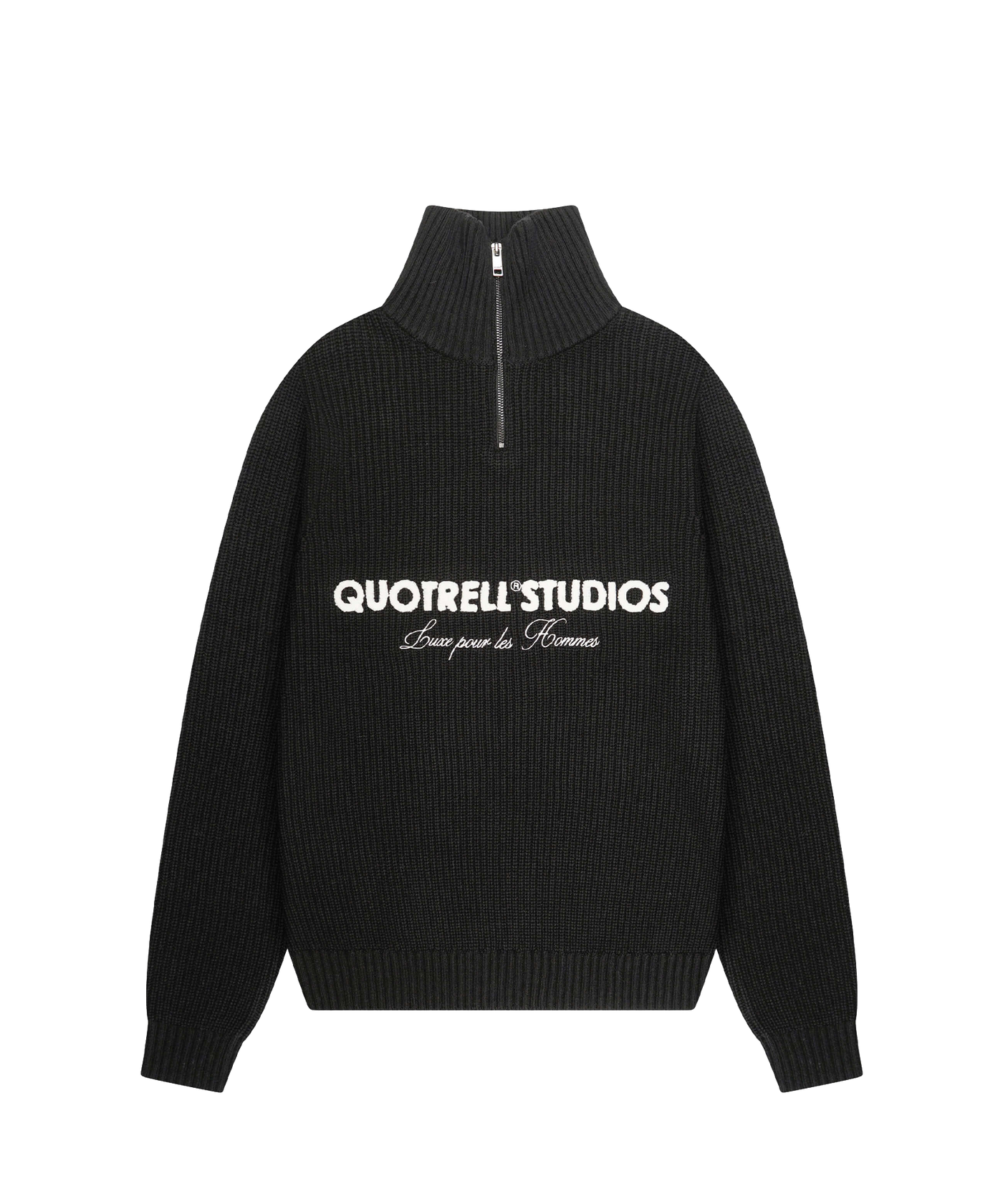Quotrell - Jace Studio - Half Zip - Black/white