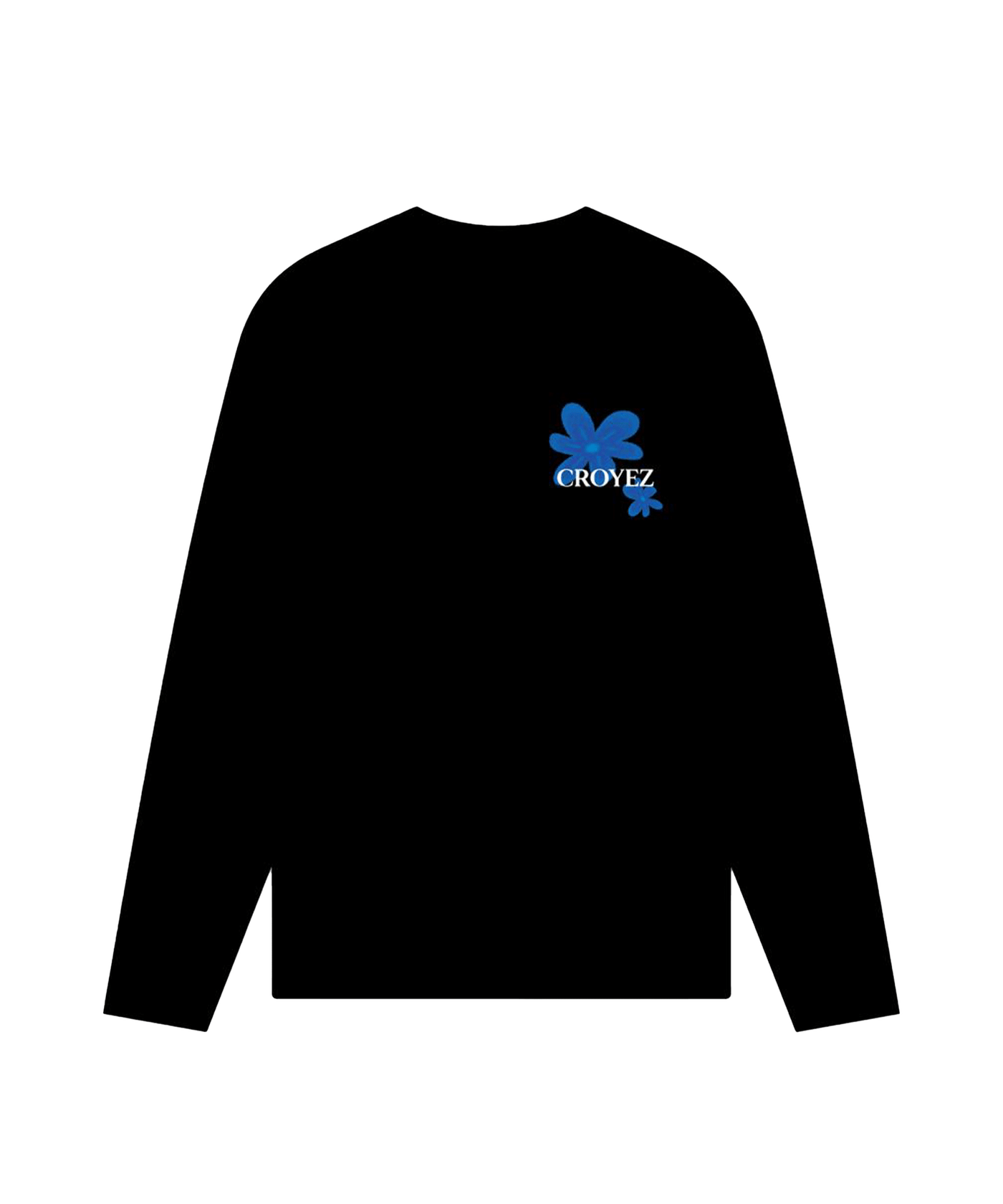 CROYEZ - Botanique - Longsleeve T-shirt - Black/cobalt