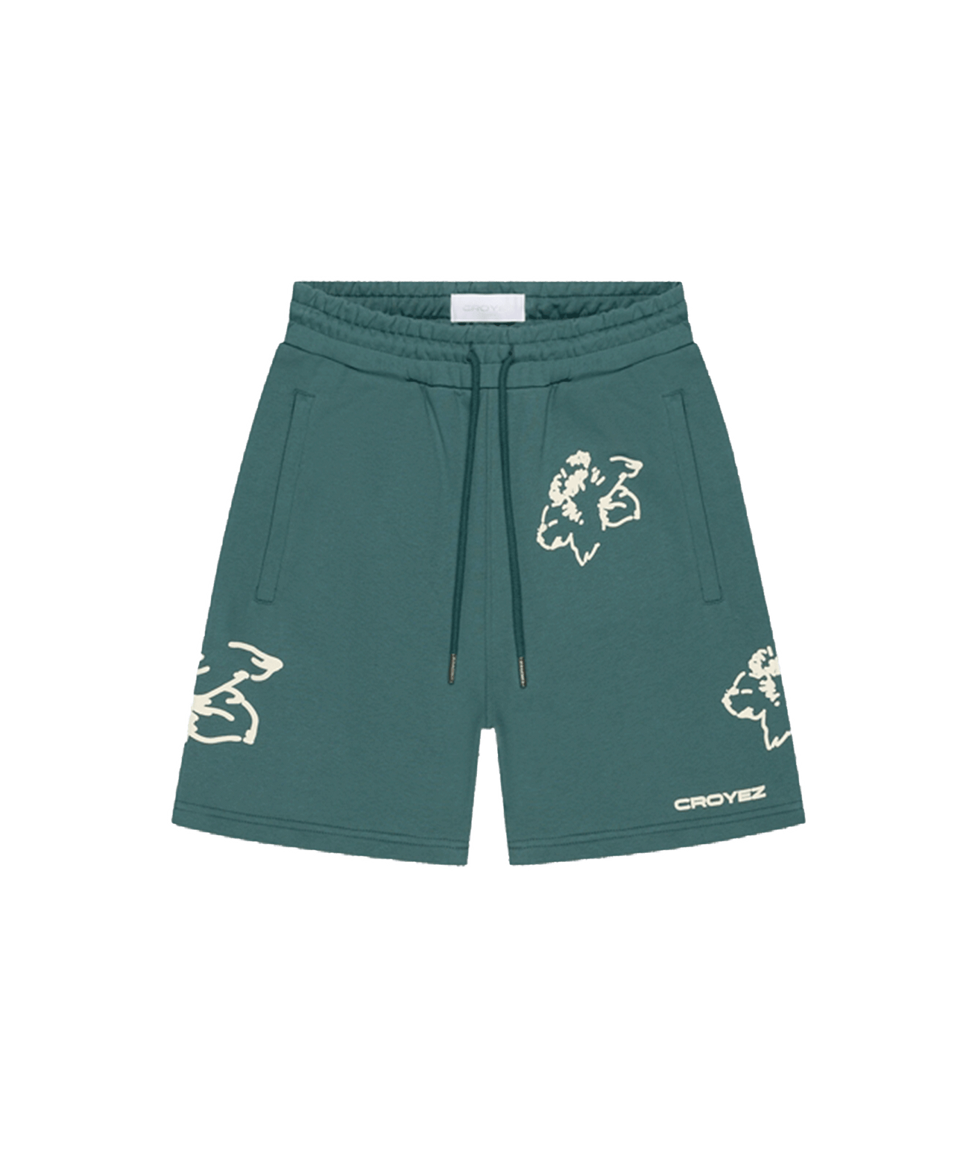 CROYEZ - Initial Flower - Short - Green/offwhite
