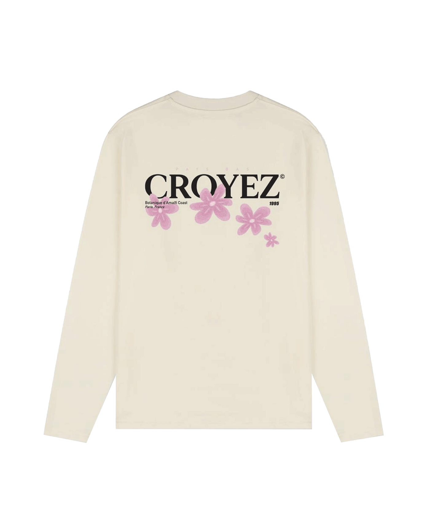 CROYEZ - Botanique - Longsleeve T-shirt - Off White/pink