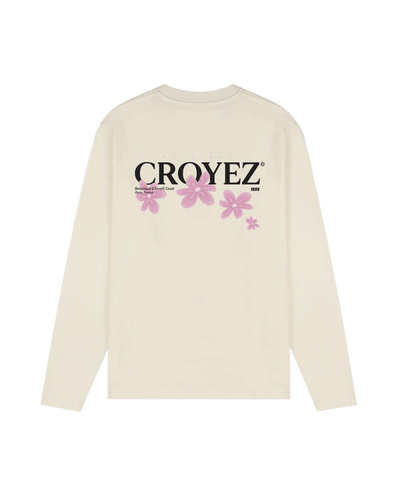 CROYEZ - Botanique - Longsleeve T-shirt - Off White/pink