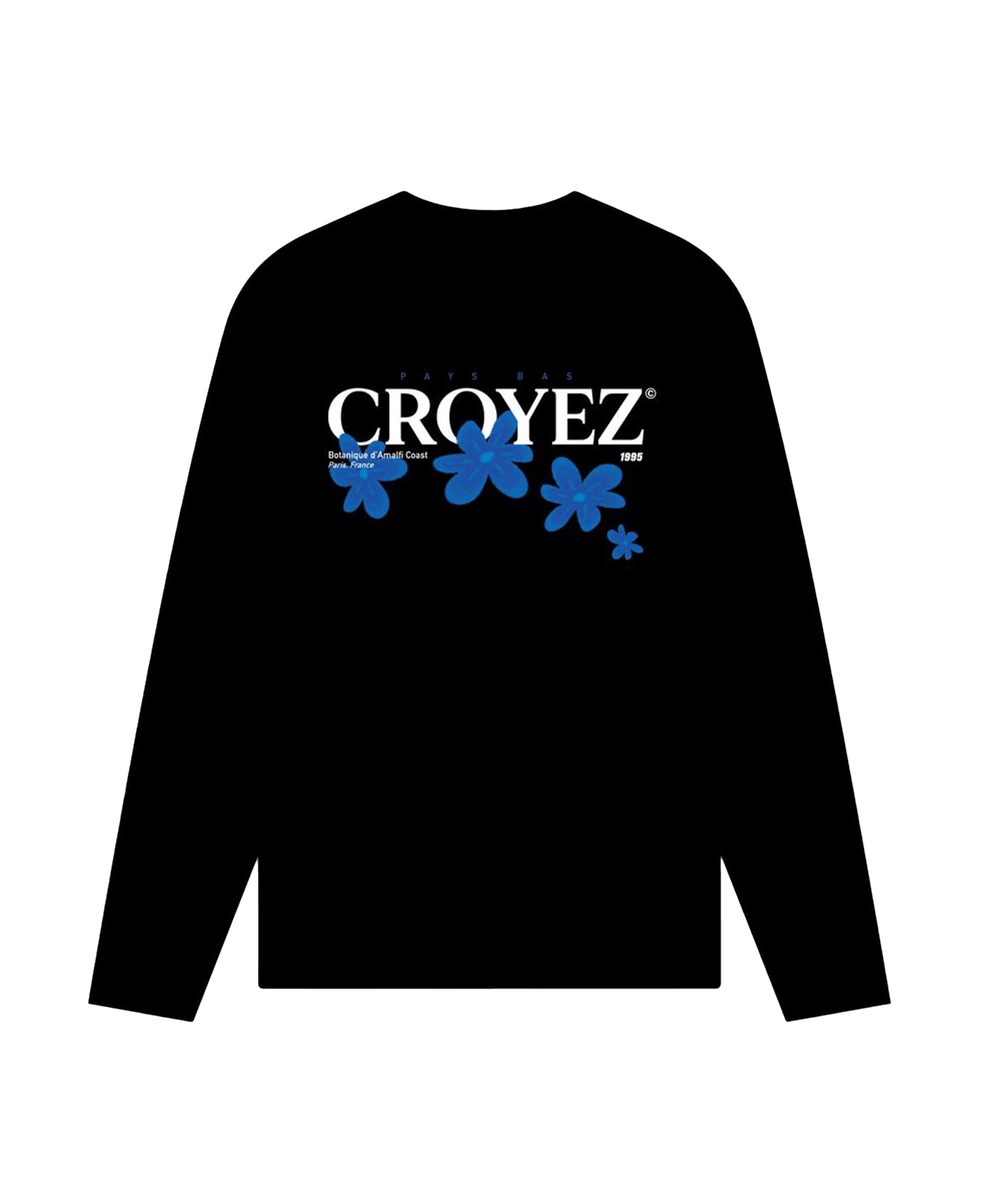 CROYEZ - Botanique - Longsleeve T-shirt - Black/cobalt