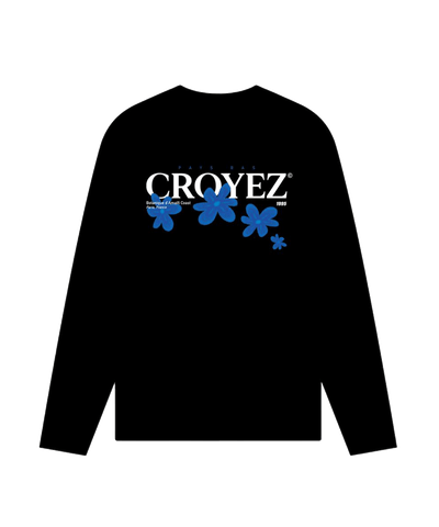 CROYEZ - Botanique - Longsleeve T-shirt - Black/cobalt