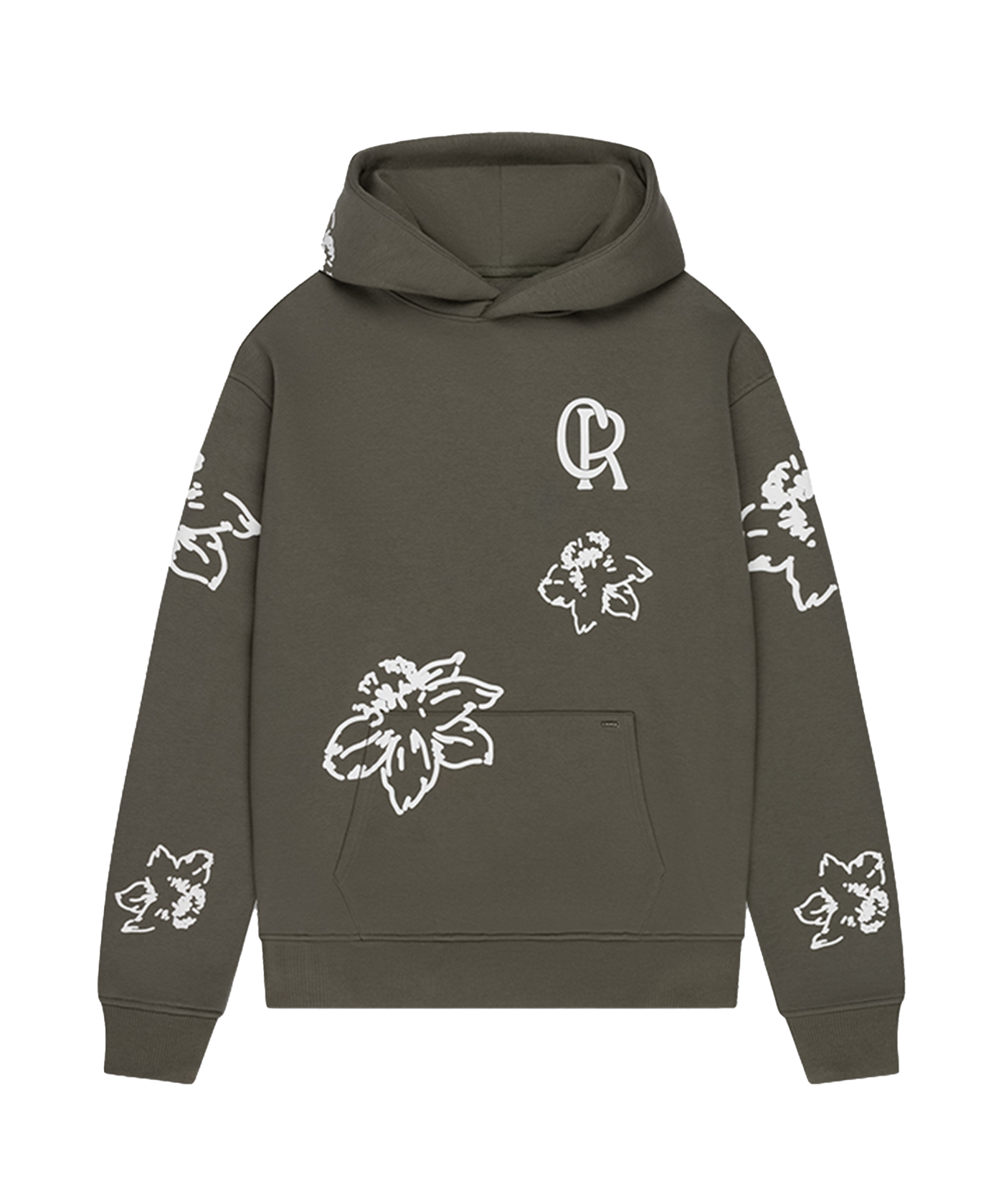 CROYEZ - Flower - Hoodie - Dusty Olive