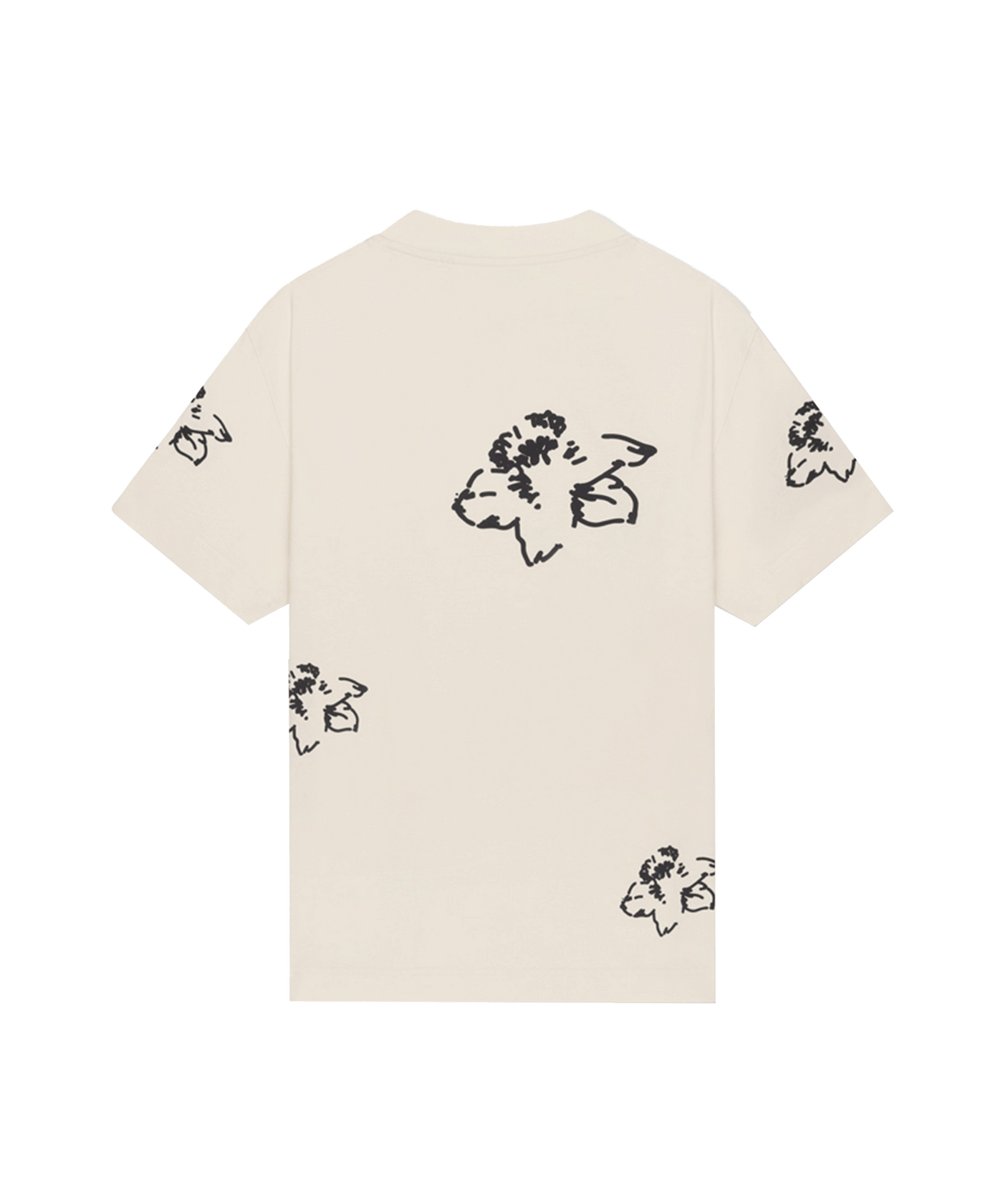 CROYEZ - Initial Flower - T-shirt - Offwhite