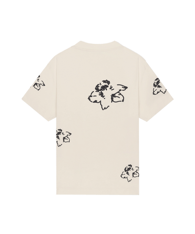 CROYEZ - Initial Flower - T-shirt - Offwhite