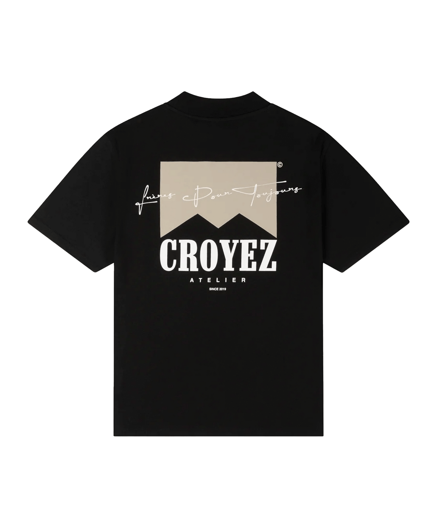 CROYEZ - Fumes - T-shirt - Black/beige