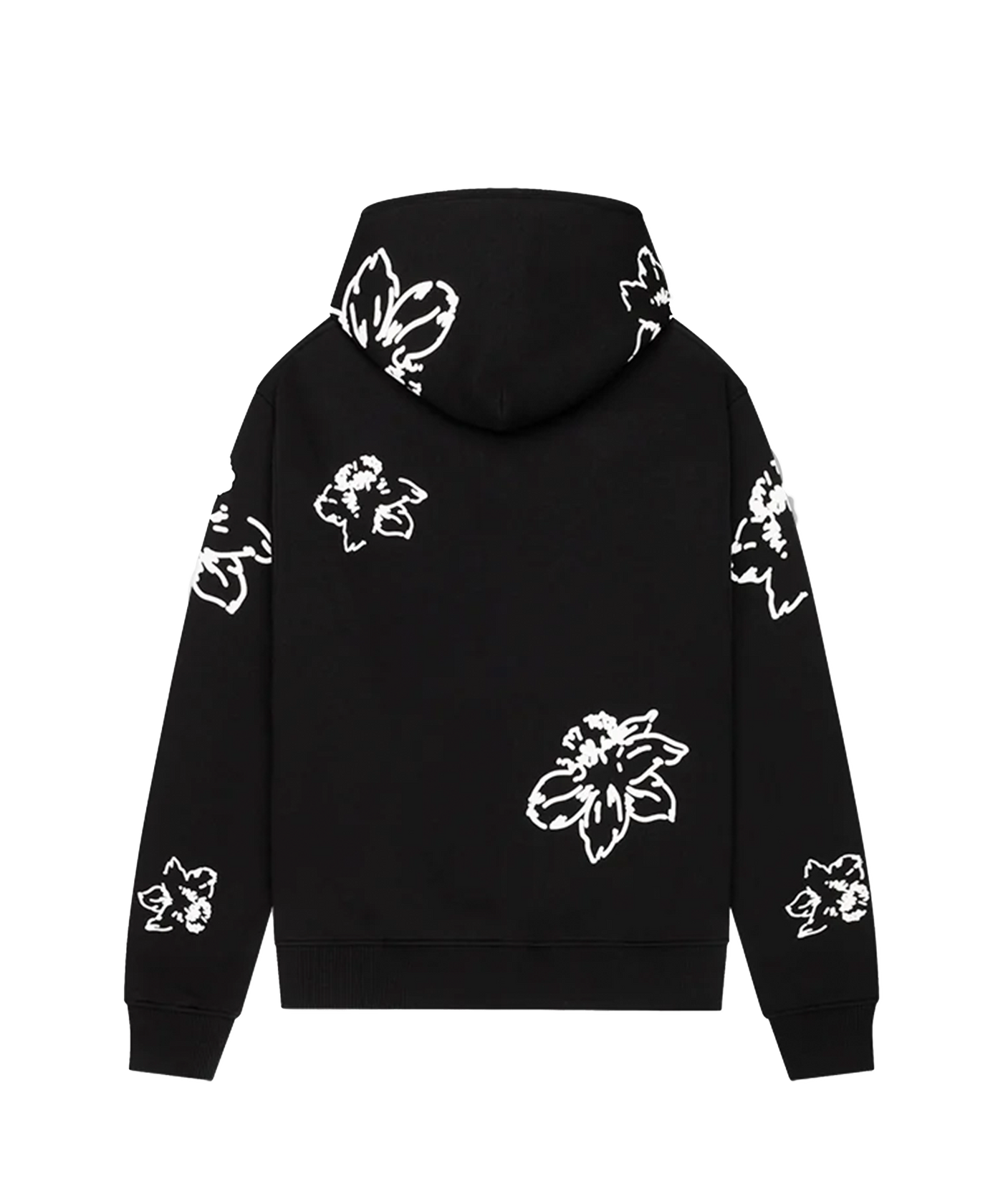 CROYEZ - Flower - Zip Hoodie - Black