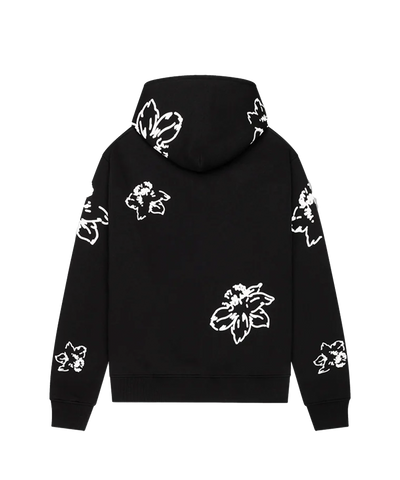 CROYEZ - Flower - Zip Hoodie - Black