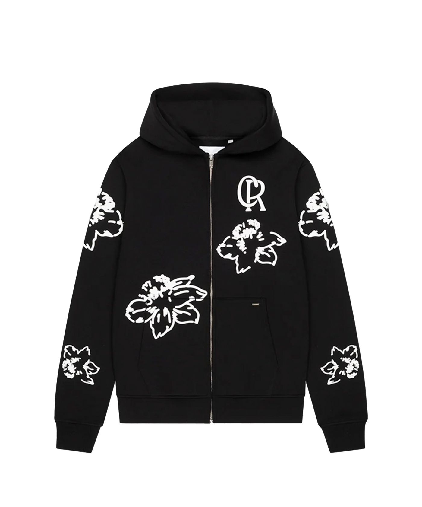 CROYEZ - Flower - Zip Hoodie - Black