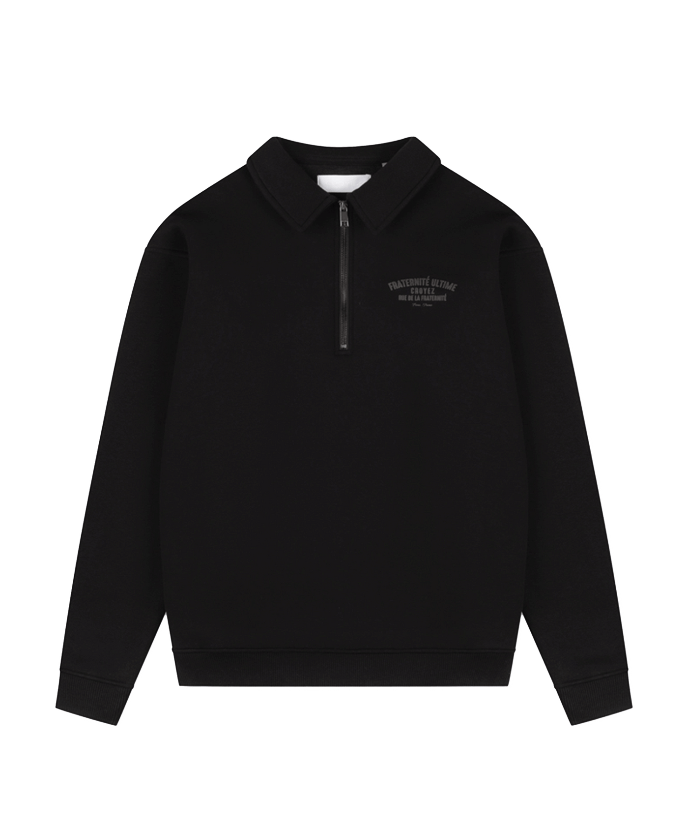 CROYEZ - Fraternite - Half Zip Crewneck - Black
