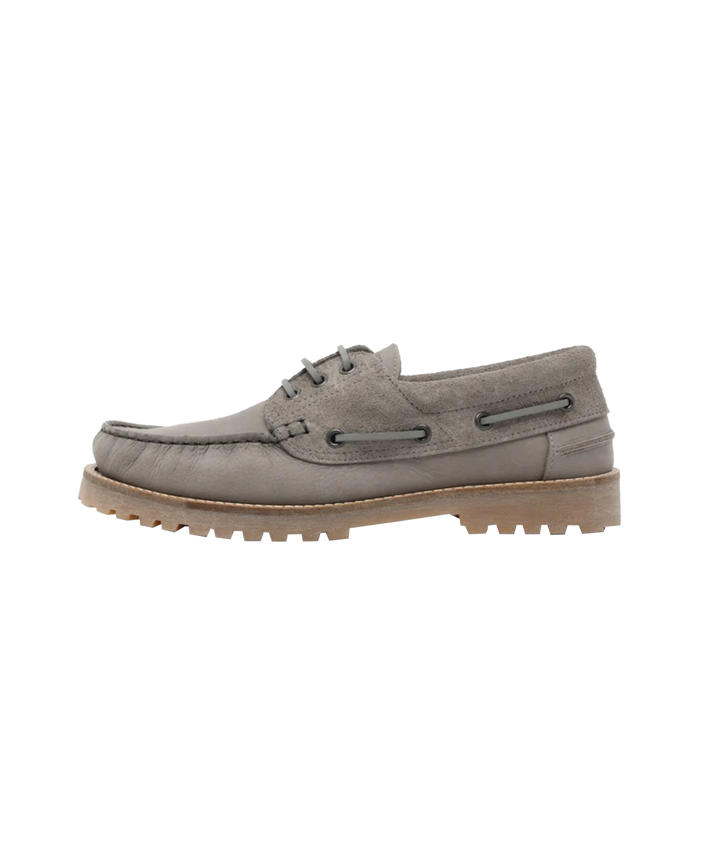Garment Project - Gpf2708-410 - Ollie Boat Shoe - Lt Grey Nubuck