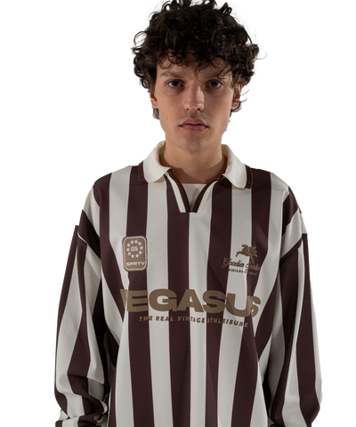 Goodies Sportive - Cocoa Vintage Football - T-shirt - Choco/ecru