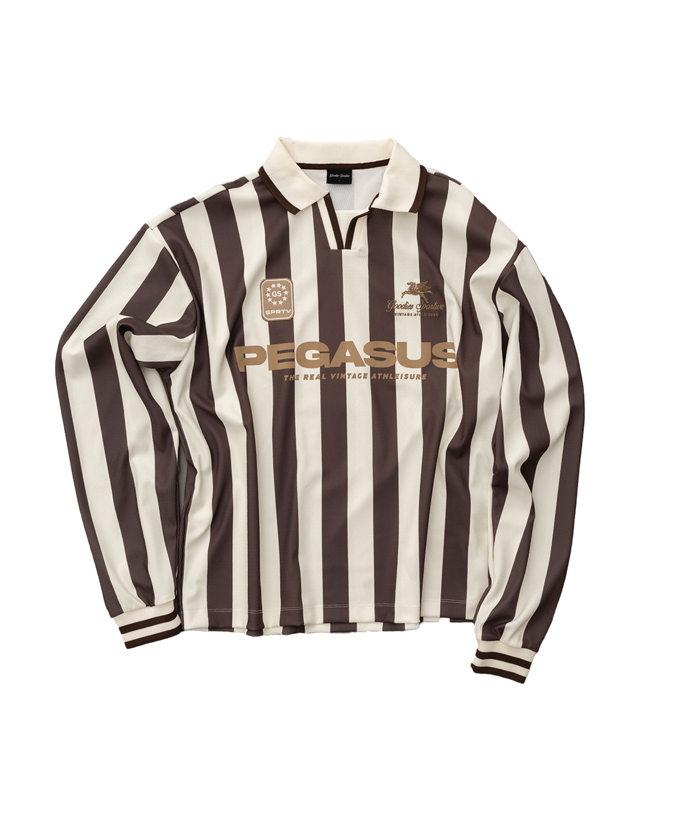 Goodies Sportive - Cocoa Vintage Football - T-shirt - Choco/ecru