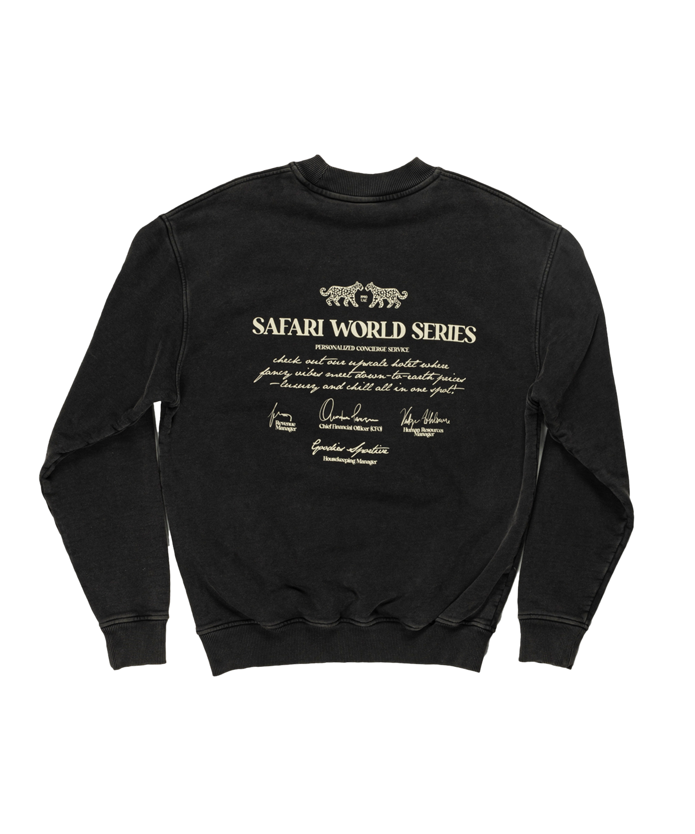 Goodies Sportive - Safari World Series - Crewneck - Black Stone Wash