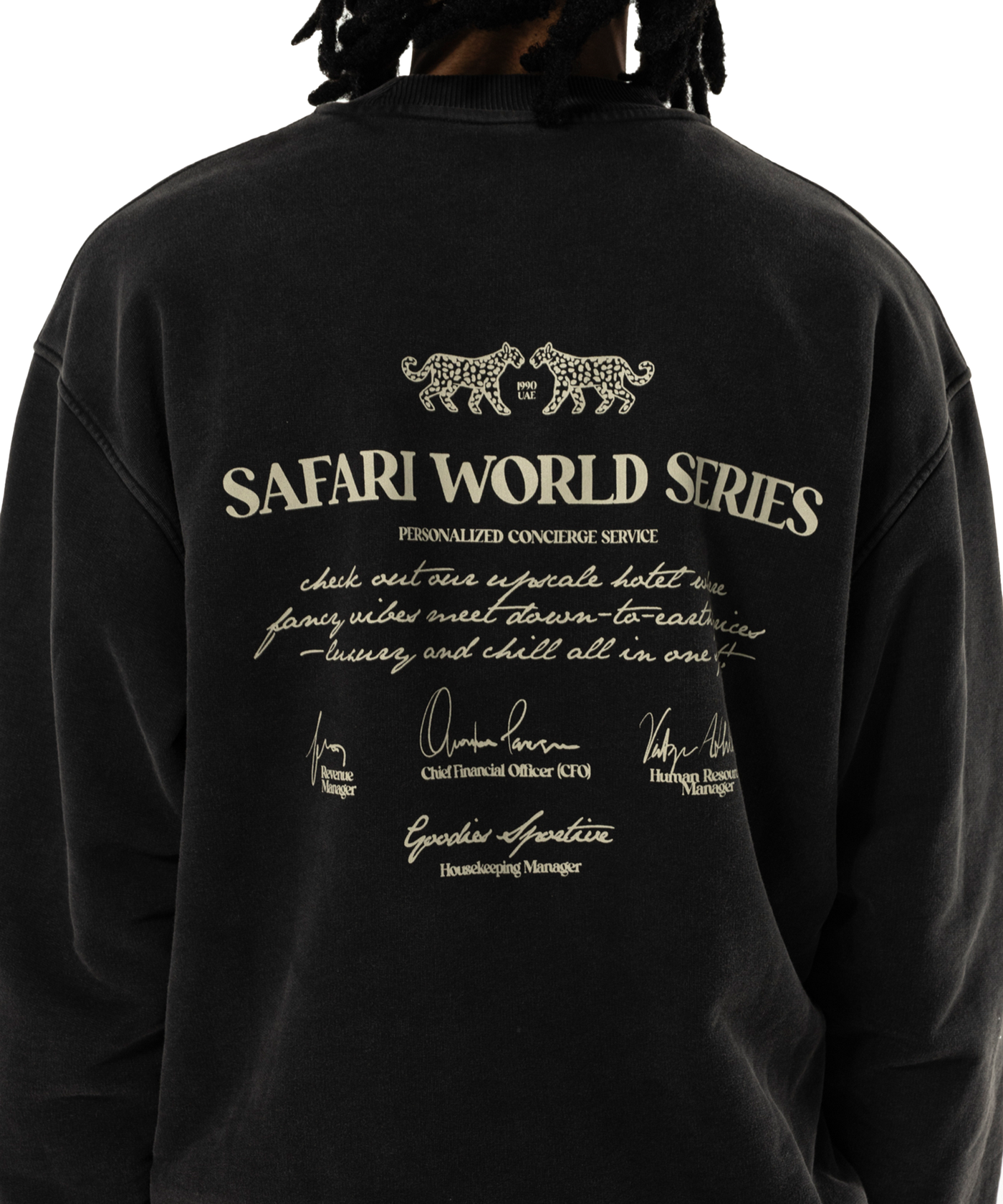 Goodies Sportive - Safari World Series - Crewneck - Black Stone Wash