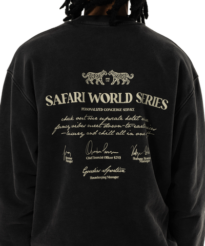 Goodies Sportive - Safari World Series - Crewneck - Black Stone Wash