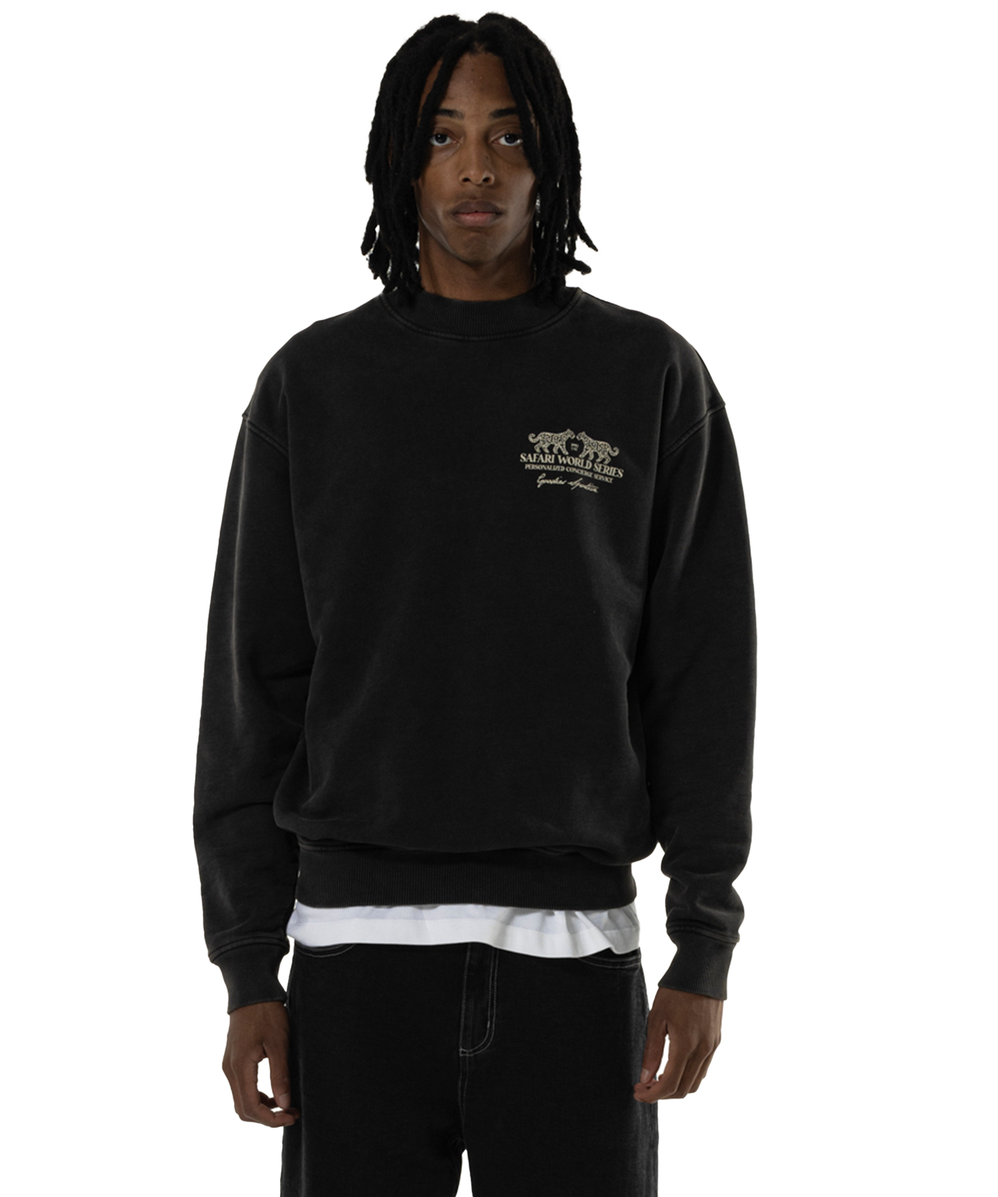 Goodies Sportive - Safari World Series - Crewneck - Black Stone Wash