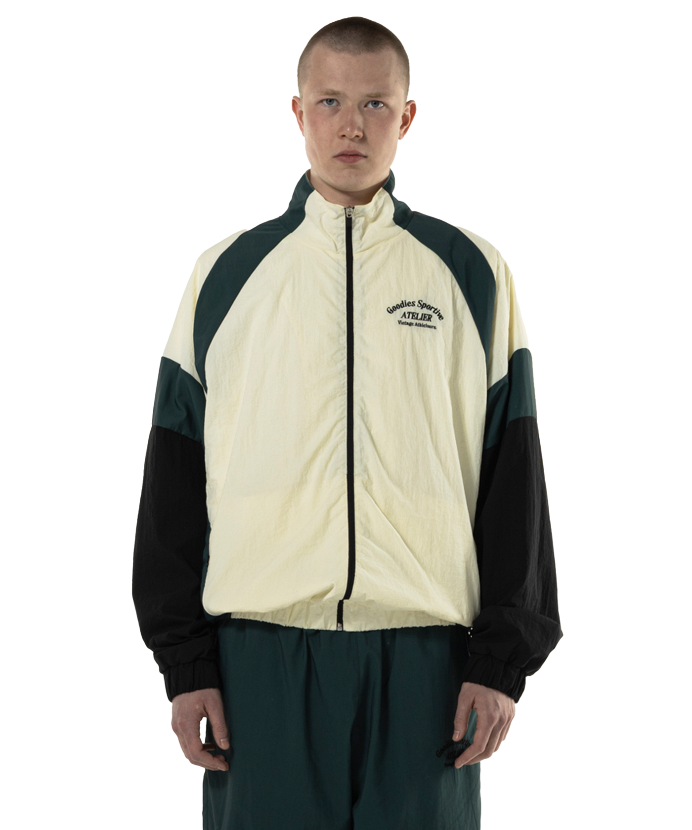 Goodies Sportive - Pre-internet - Tracksuit Jacket - White/green