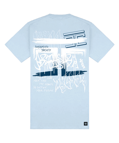 JorCustom - Graffiti - Slim Fit T-shirt - Light Blue