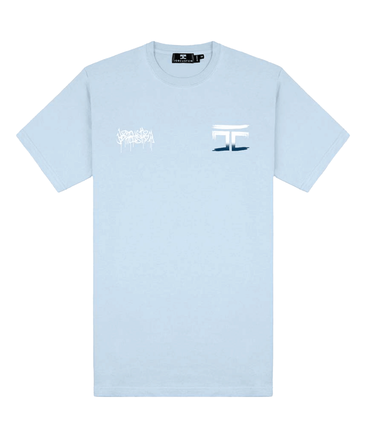 JorCustom - Graffiti - Slim Fit T-shirt - Light Blue