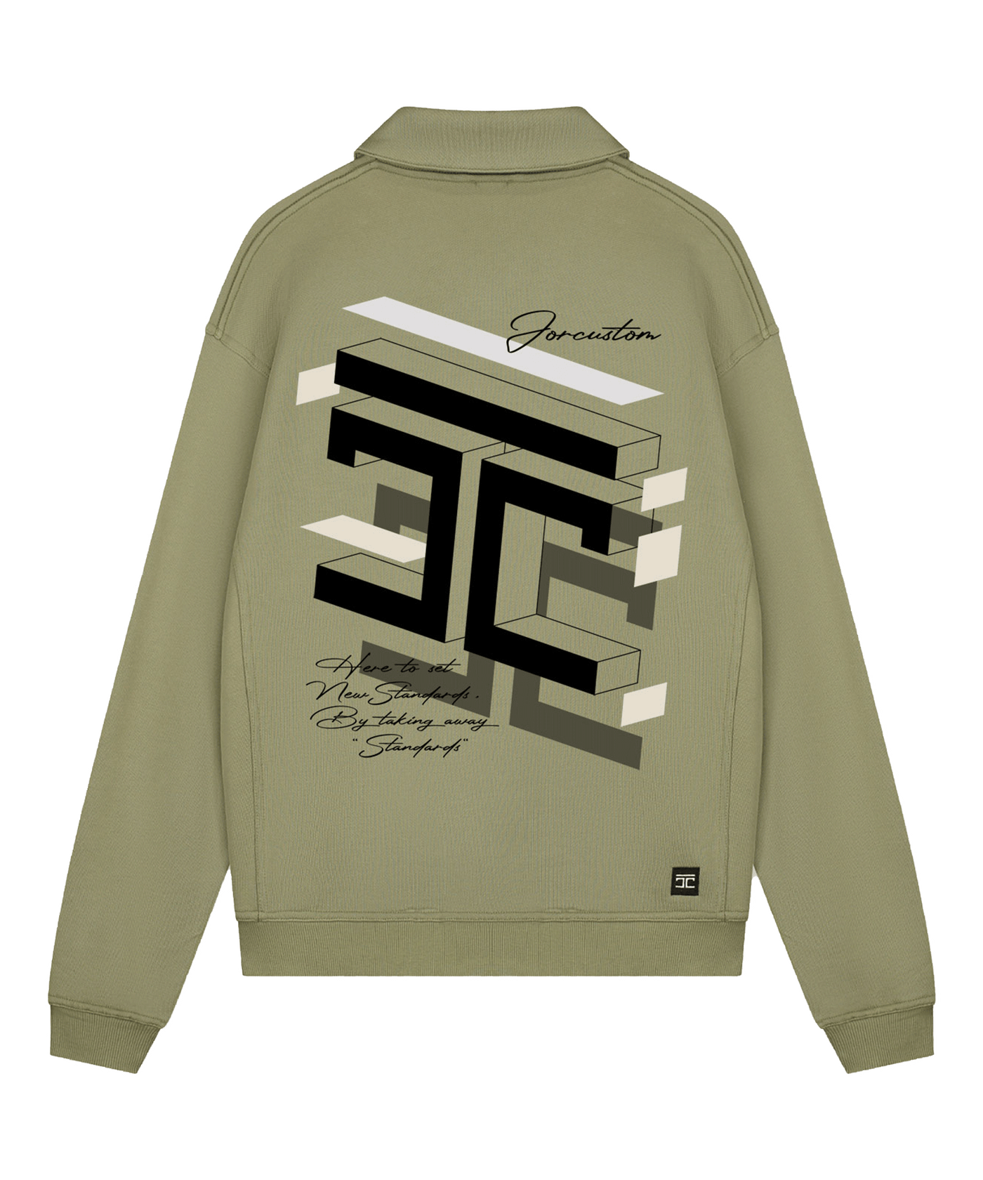 JorCustom - Assembly - Quarter Zip Sweater - Olive