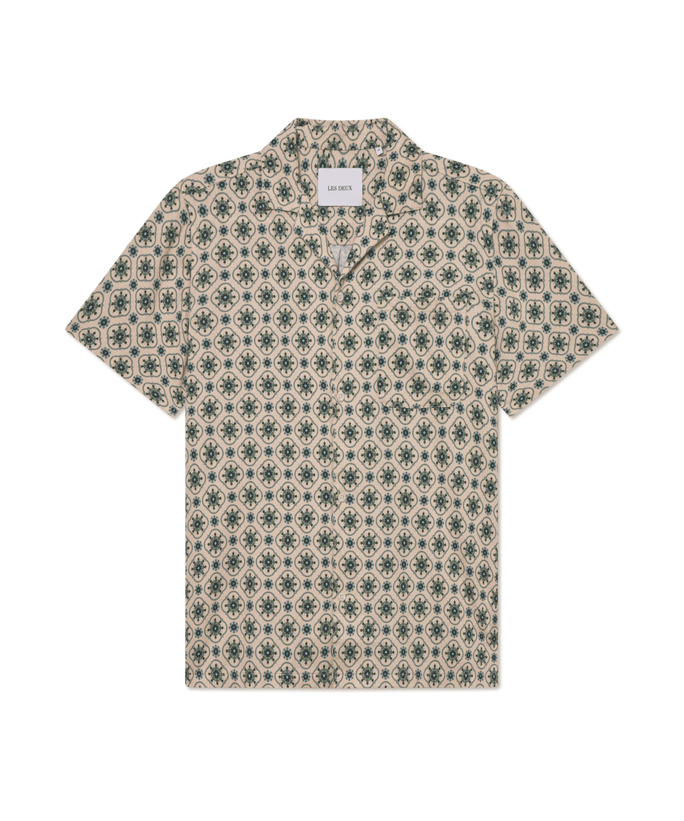 Les Deux - 1000135 - Lukas Aop Tapestry Ss Shirt - 215 Ivory