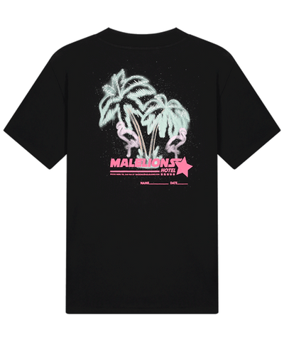 Malelions - Hotel - T-shirt - Black/pink