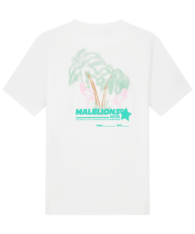 Malelions - Hotel - T-shirt - White/turquoise