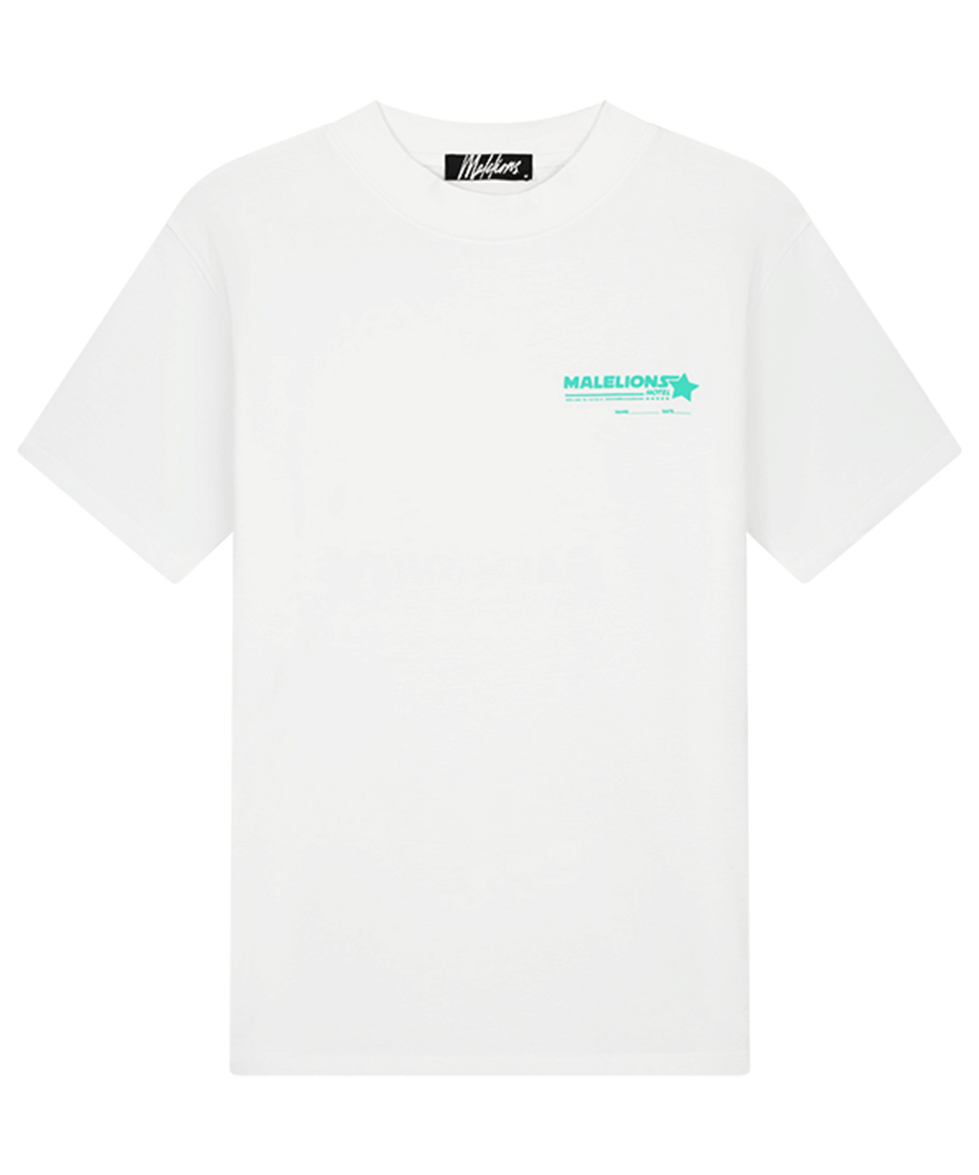 Malelions - Hotel - T-shirt - White/turquoise