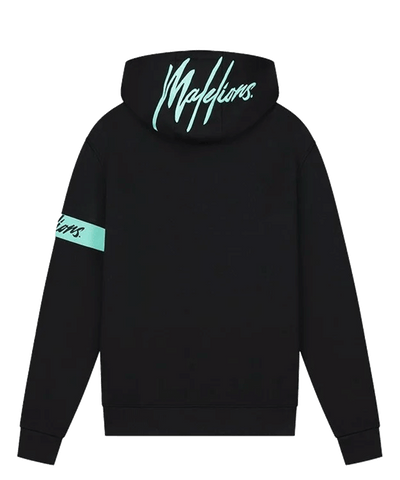 Malelions - Captain - Hoodie 2.0 - Black/turquoise