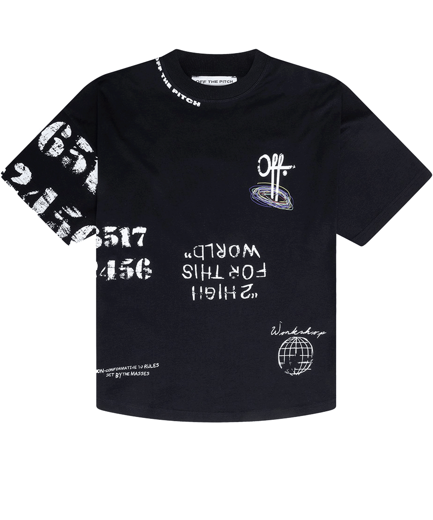 Off The Pitch - Otp233012 - Chalk T-shirt - 998 Black