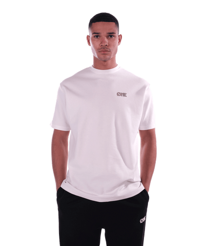 One First Movers - Puff Logo Back - T-shirt - Off White