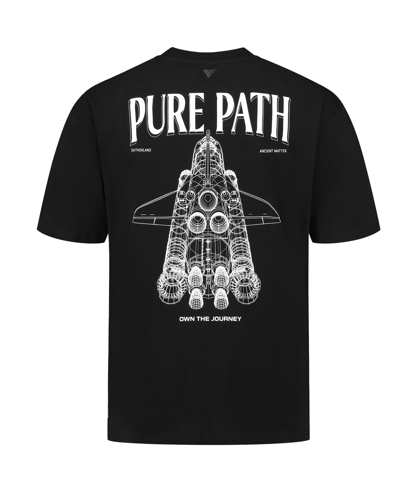 Pure Path - 24030108 - Spaceshuttle 3d Blueprint - Black